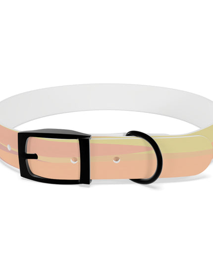 Pastel Hot Peach Patches Large Dog Collar