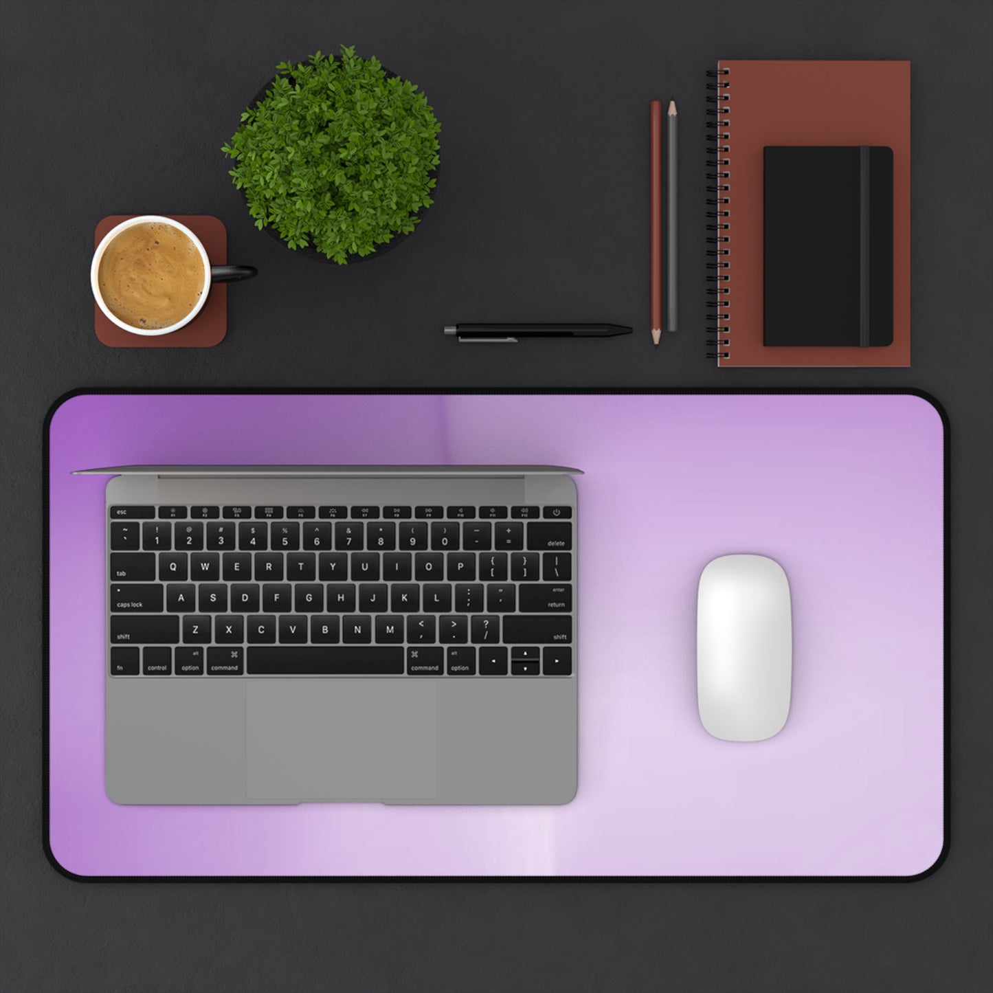 Soft Lavender Fade 12" x 22" Desk Mat