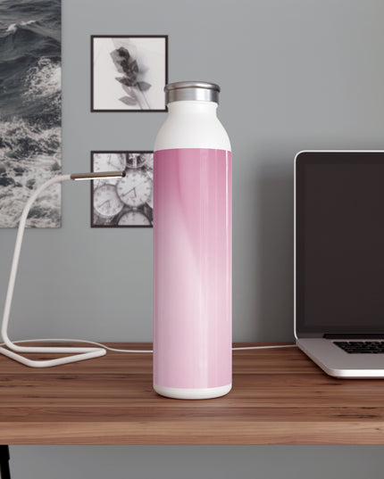 Pink Blush Fade Slim Water Bottle, 20 oz White