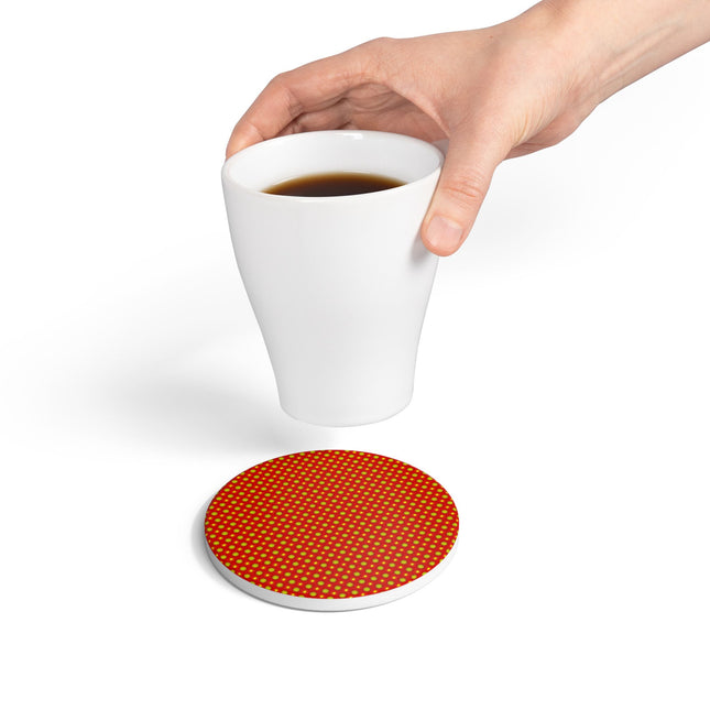 Late Evening Star-crossed Bodies Round Ceramic Coaster, 4" x 4"