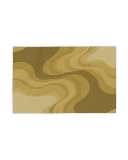 Brown Wavey Beach Towel, 18" x 27"