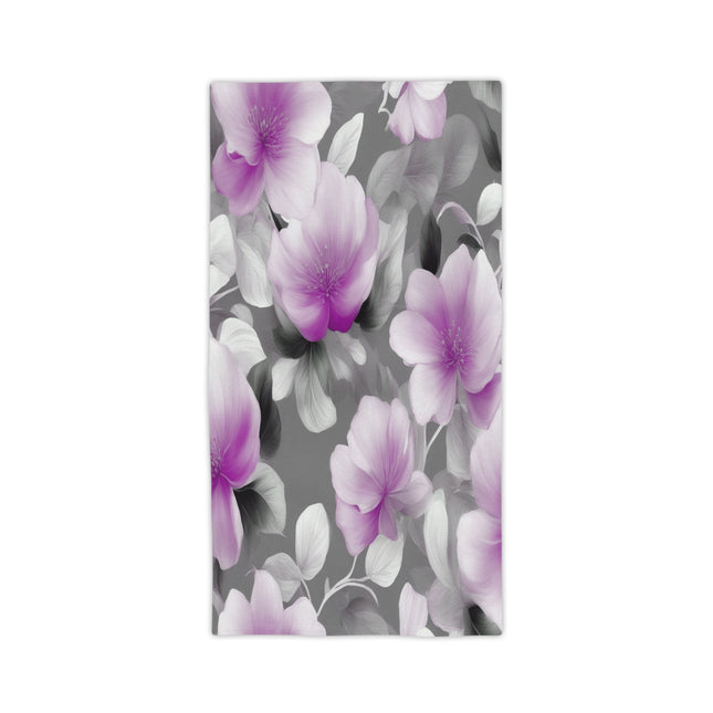 Purple Blossom Floral Bunch Beach Towel, 24" x 44"
