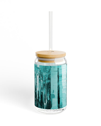 Striped Tif Sipper Glass, 16oz