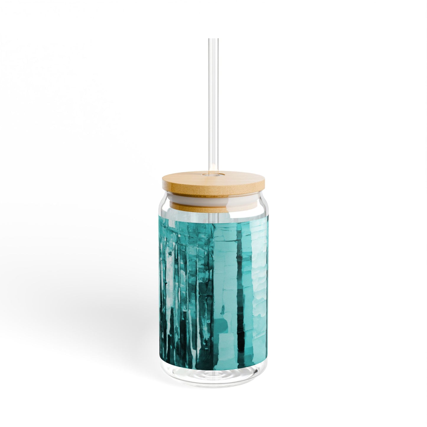 Striped Tif Sipper Glass, 16oz