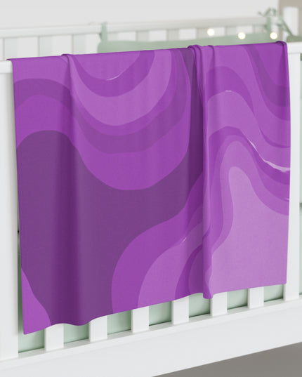 Wavey Purple Wavey Baby Swaddle 30″×40″ Blanket