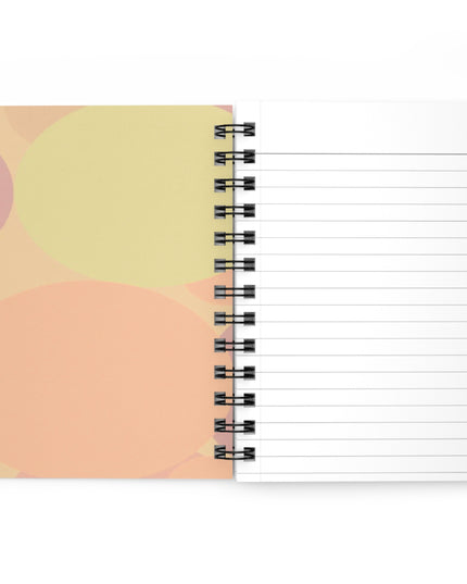 Pastel Hot Peach Patches Spiral Bound Journal, 5" x 7" 150 pages