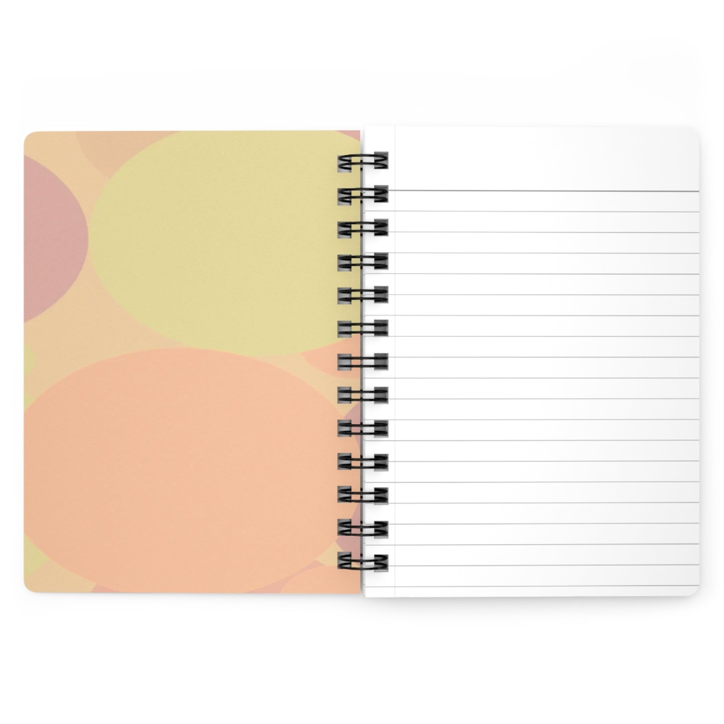 Pastel Hot Peach Patches Spiral Bound Journal, 5" x 7" 150 pages