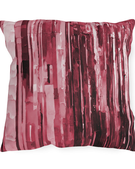 Striped Ruby 18" x 18" Outdoor Pillow