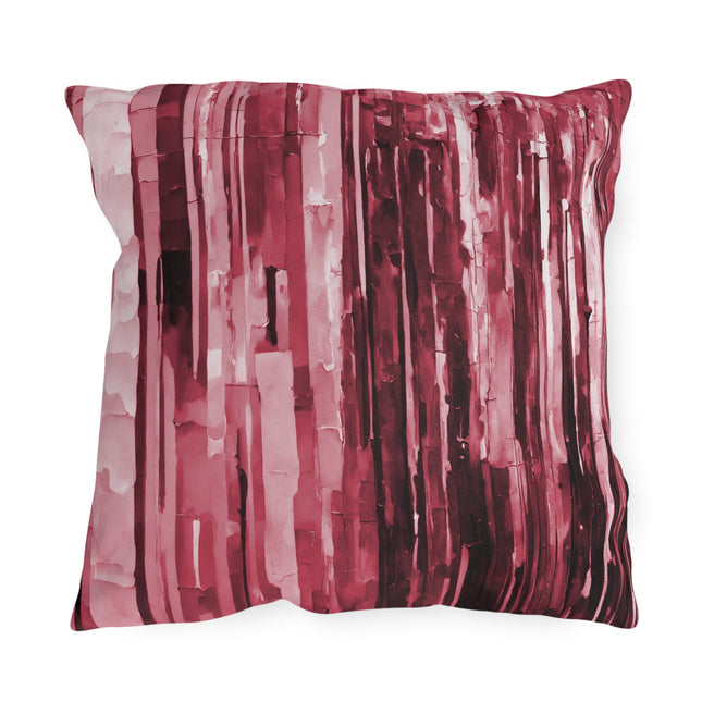 Striped Ruby 18" x 18" Outdoor Pillow