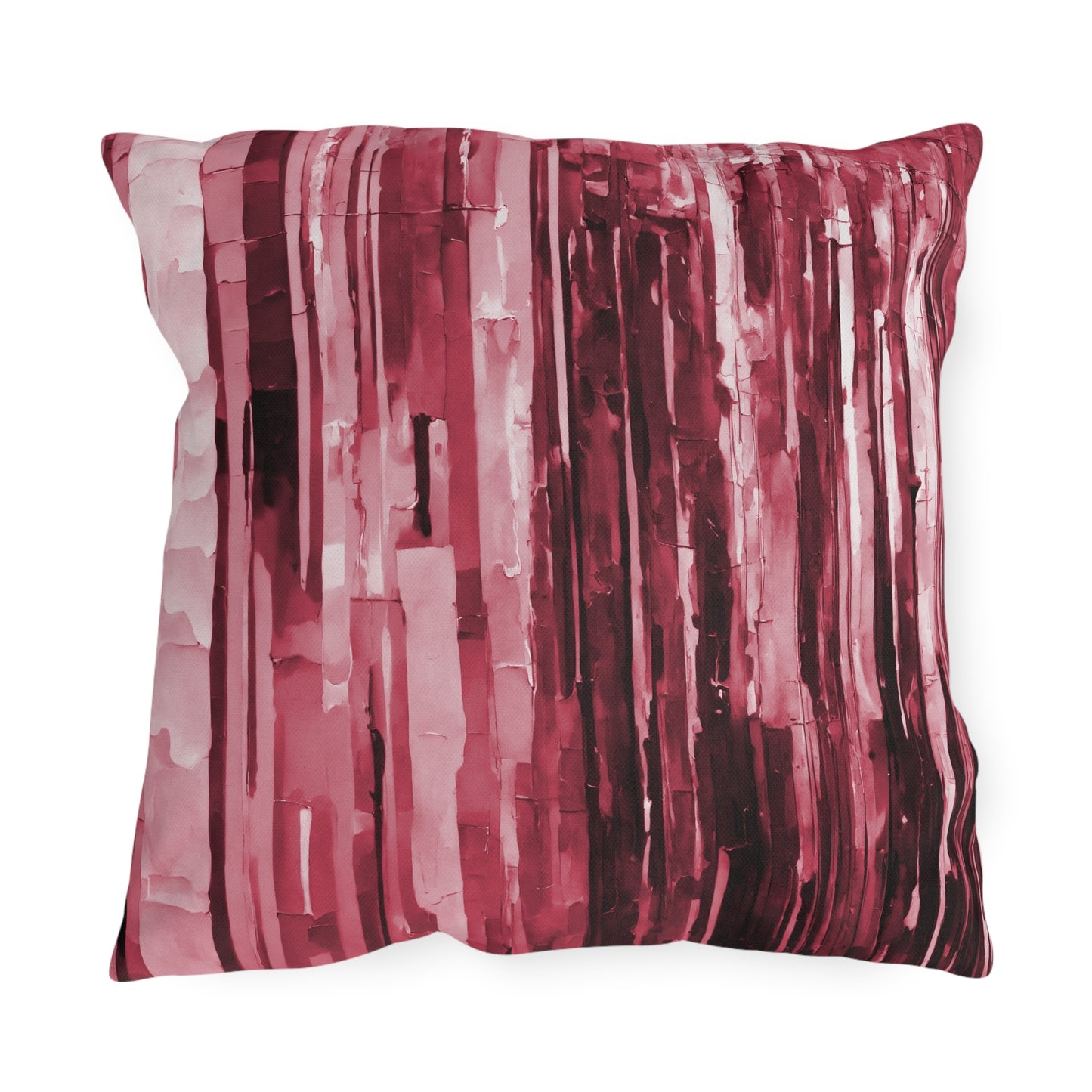 Striped Ruby 18" x 18" Outdoor Pillow
