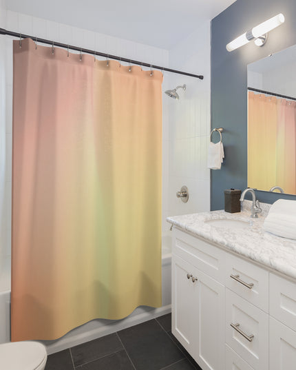 Hot Peach Fade Shower Curtains, 71" x 74"