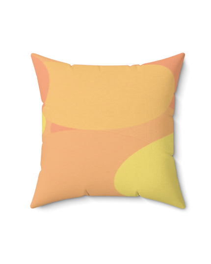 Pastel Bright Oranges Patches 16" x 16" Faux Suede Square Pillow