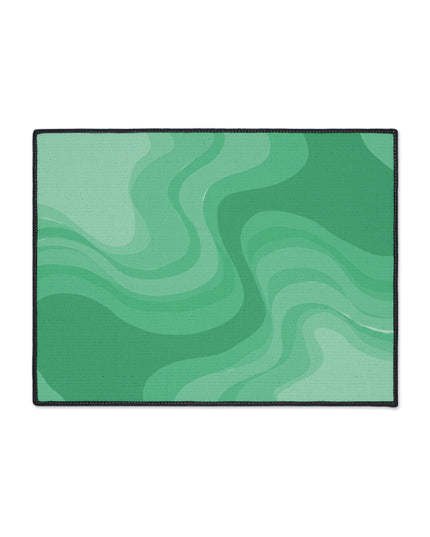 Mint Green Wavey 18" x 24" Heavy Duty Floor Mat
