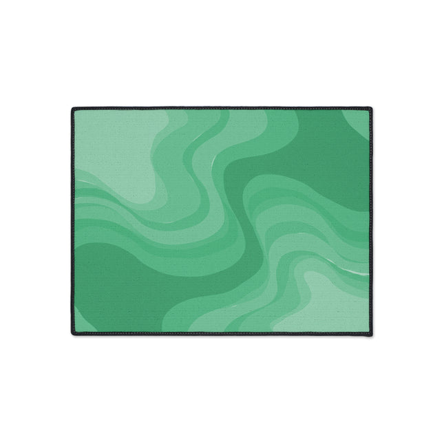Mint Green Wavey 18" x 24" Heavy Duty Floor Mat