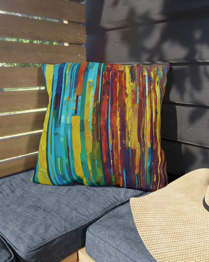 Striped Alpha 18" x 18" Outdoor Pillow