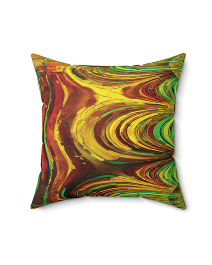 Uzi Spiral Beta Faux Suede Square Pillow,  16" x 16"