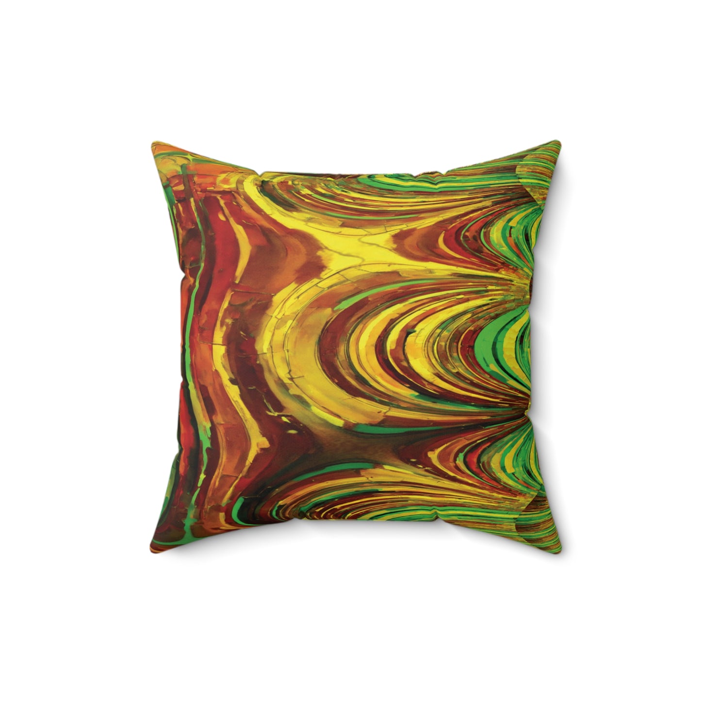 Uzi Spiral Beta Faux Suede Square Pillow,  16" x 16"