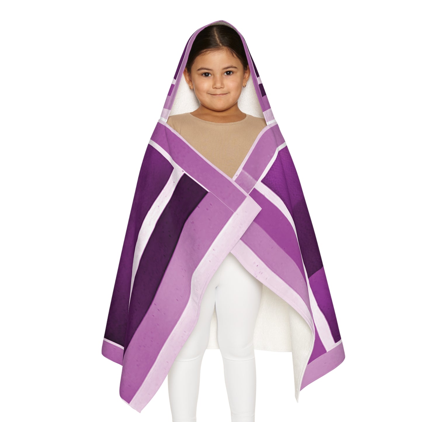 Magenta Shadow Youth Hooded Towel, 24" x 48"