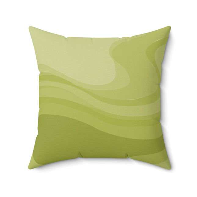 Lemon Wavey 20" x 20" Faux Suede Square Pillow