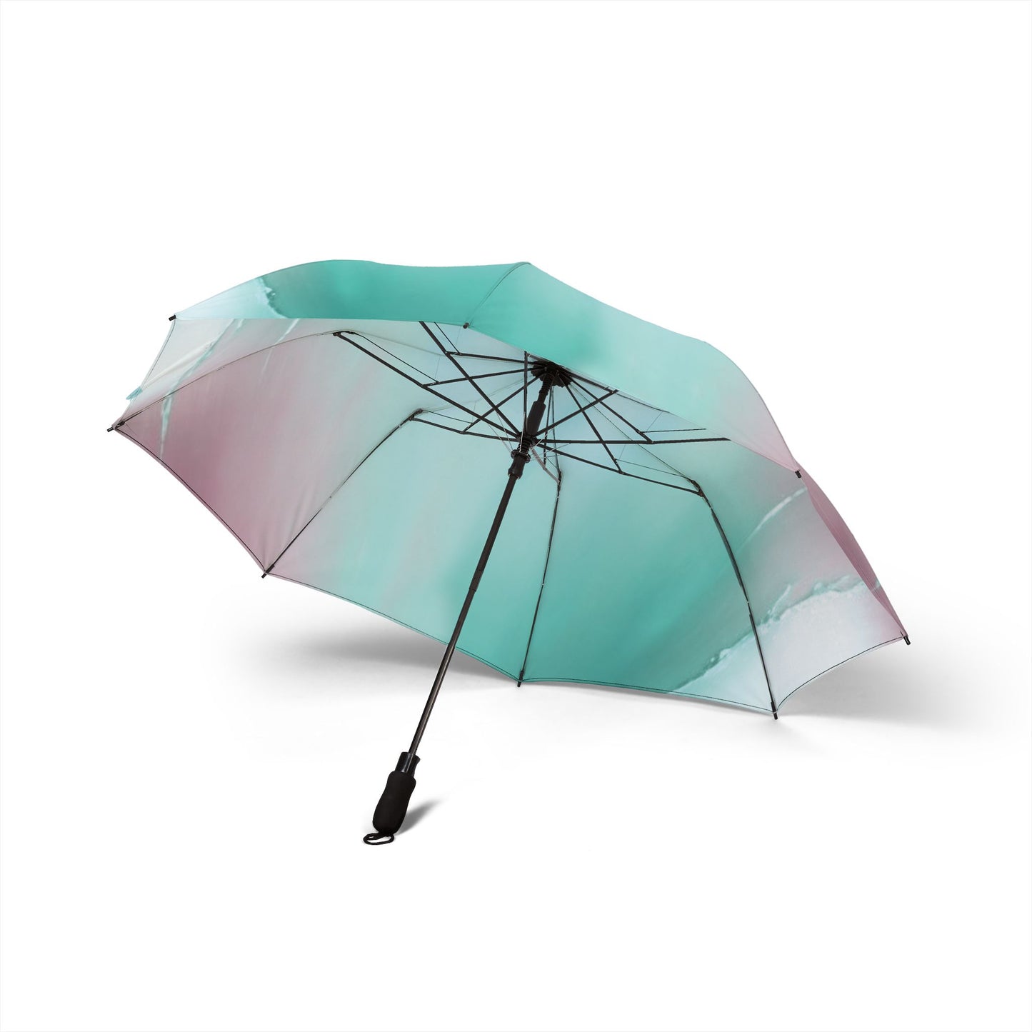 Green Sea Lavender Fog Foldable Umbrella - Compact & Chic