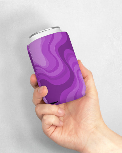 Wavey Purple Wavey 12 oz Can Cooler Sleeve