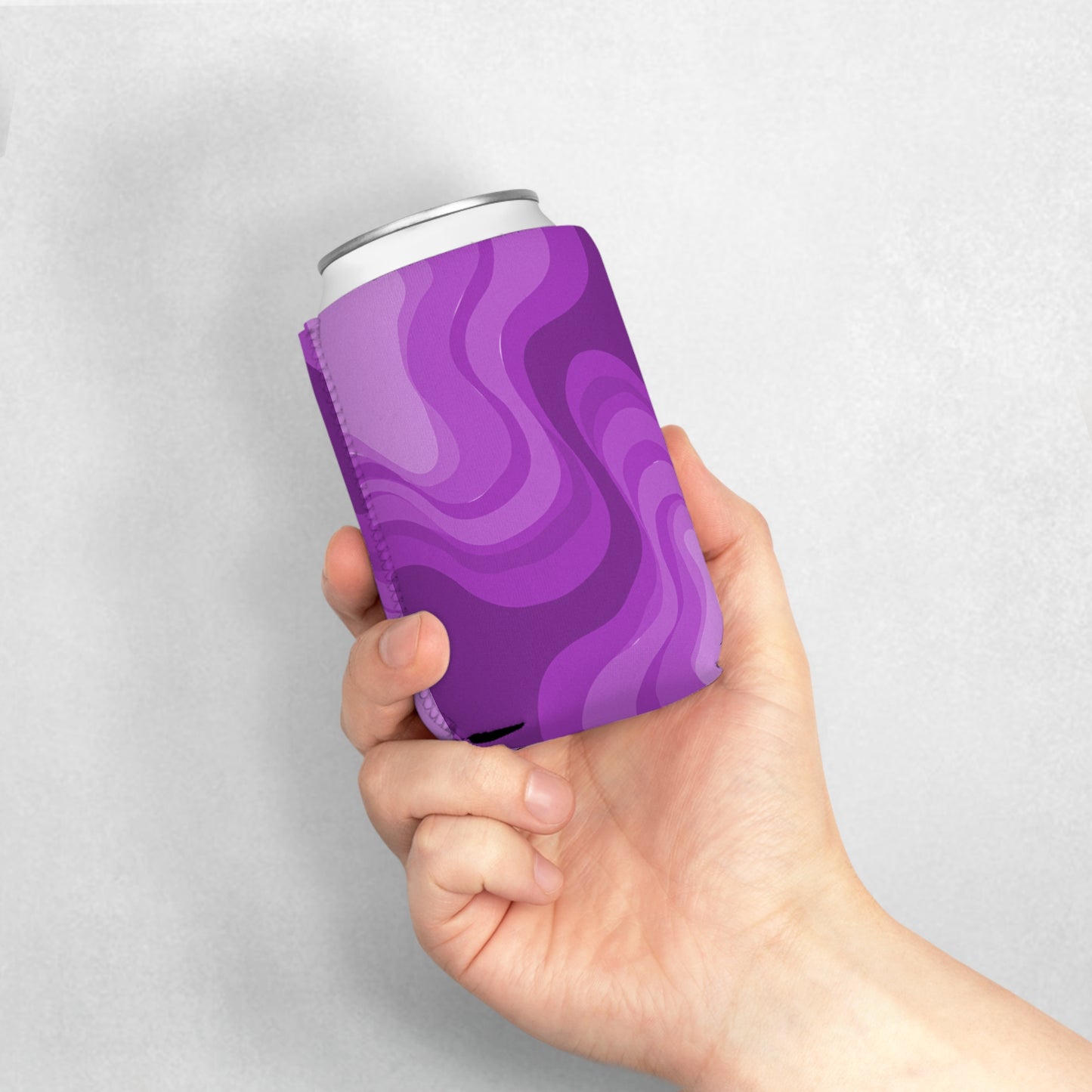 Wavey Purple Wavey 12 oz Can Cooler Sleeve