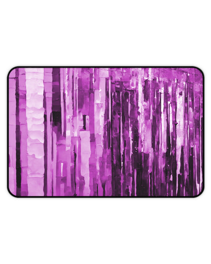 Striped Powder Lavender 12" x 18" Desk Mat