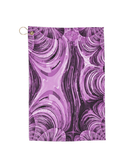 Uzi Spiral Powder Lavender Golf Towel, 16" x 24"
