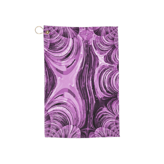 Uzi Spiral Powder Lavender Golf Towel, 16" x 24"