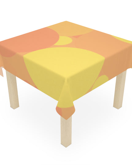 Pastel Bright Oranges Patches Tablecloth, 55" x 55"
