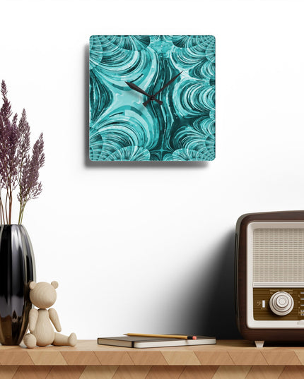 Uzi Spiral Tif Acrylic Wall Clock, Round or Square, 10.75" x 10.75"