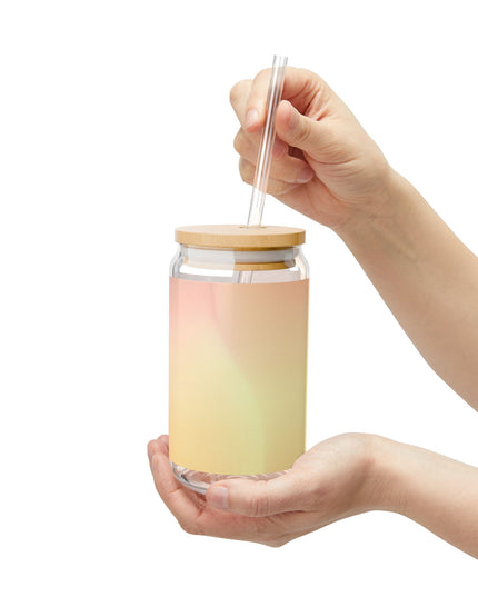 Hot Peach Fade Sipper Glass, 16oz
