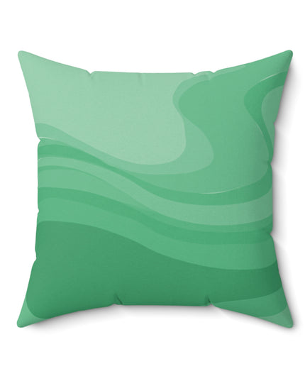 Mint Green Wavey 20" x 20" Faux Suede Square Pillow