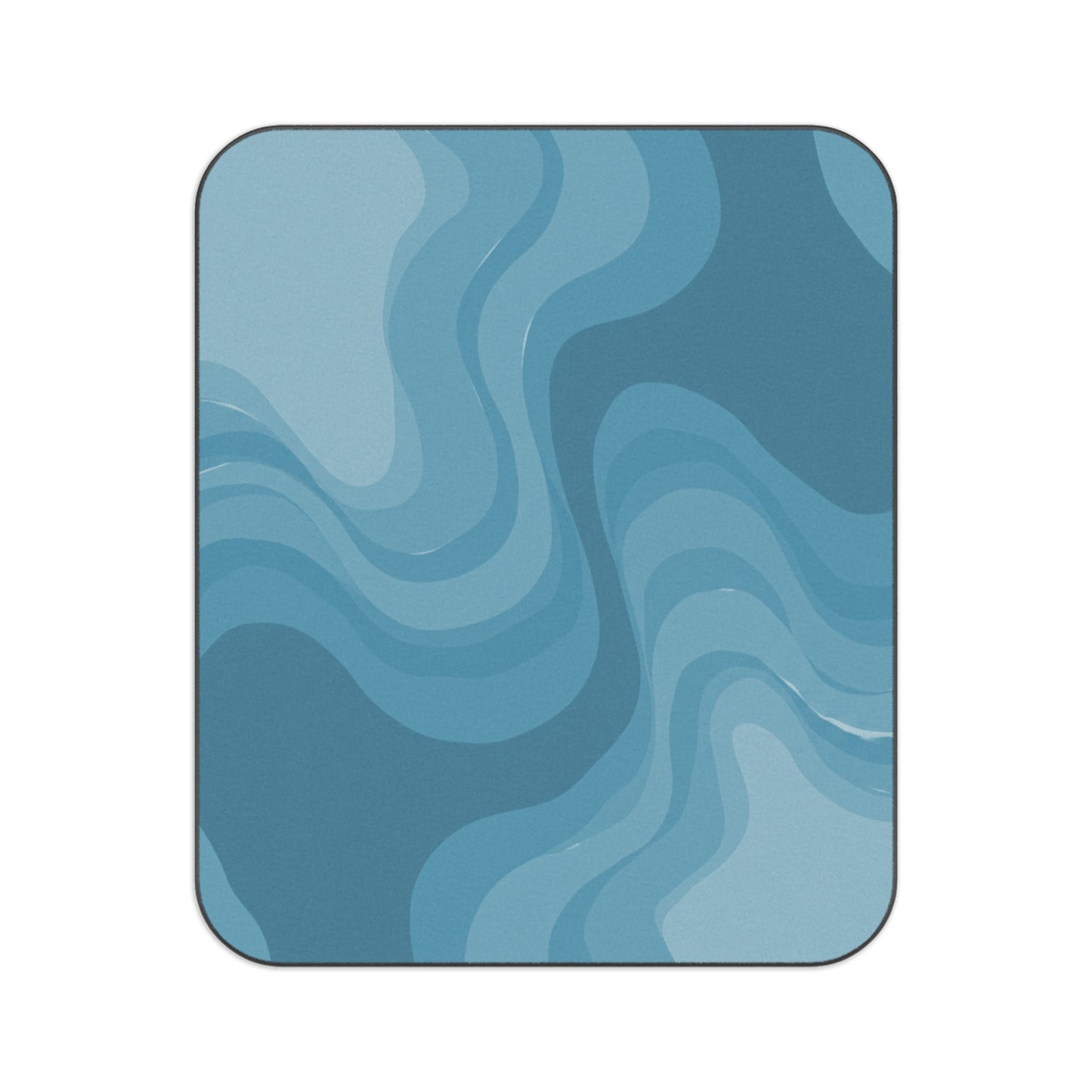 Sky Blue Wavey 61" × 51" Picnic Blanket