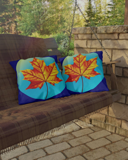 Alpha Maple Leaf 18" x 18" Outdoor Pillow