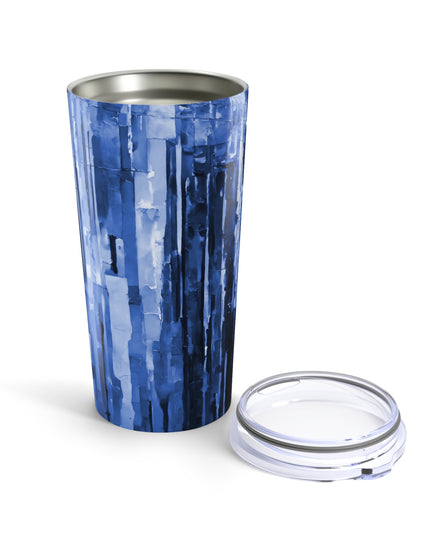 Striped Deep Blue Tumbler 20oz