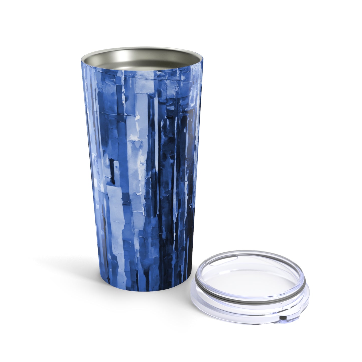 Striped Deep Blue Tumbler 20oz