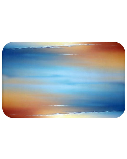 Blue Sea Red Orange Fog 34" x 21" Bath Mat
