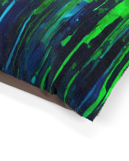 Striped Blue Green 50" × 40" Pet Bed