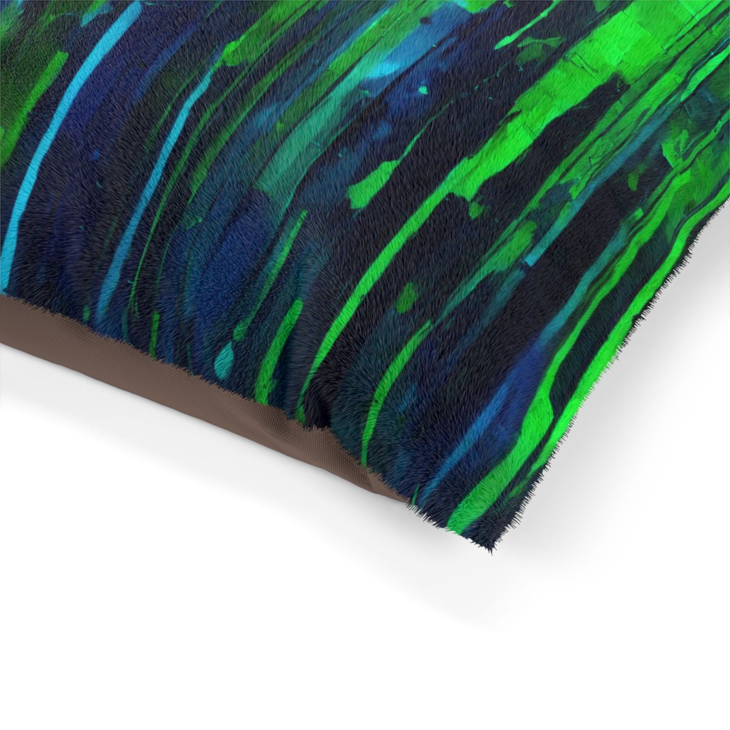 Striped Blue Green 50" × 40" Pet Bed
