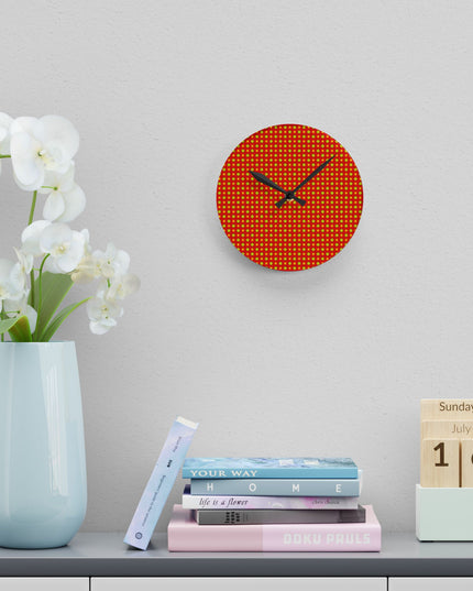Late Evening Star-crossed Bodies Acrylic Round Wall Clock, 8" x 8"