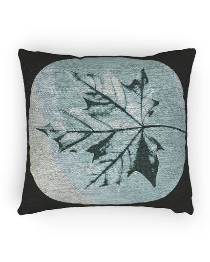 Tif Green Maple Leaf Woven Pillow, 17" x 18"