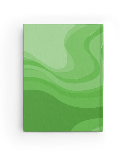 Meanie Greenie Wavey 5" x 7" Journal - 128 Blank pages