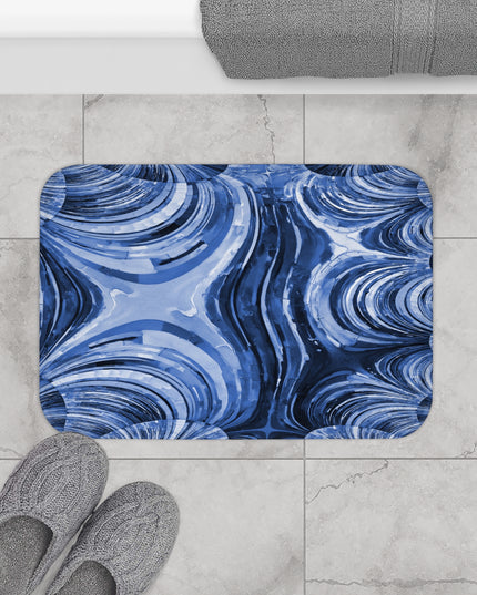Uzi Spiral Deep Blue 24" x 17" Bath Mat