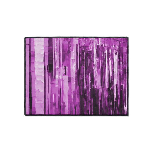 Striped Powder Lavender 18" x 24" Heavy Duty Floor Mat