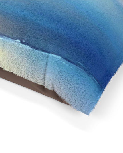 Blue Sea Red Orange Fog 50" × 40" Pet Bed