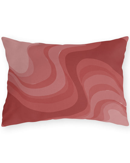 Power Red Wavey 20" x 14" Outdoor Pillow