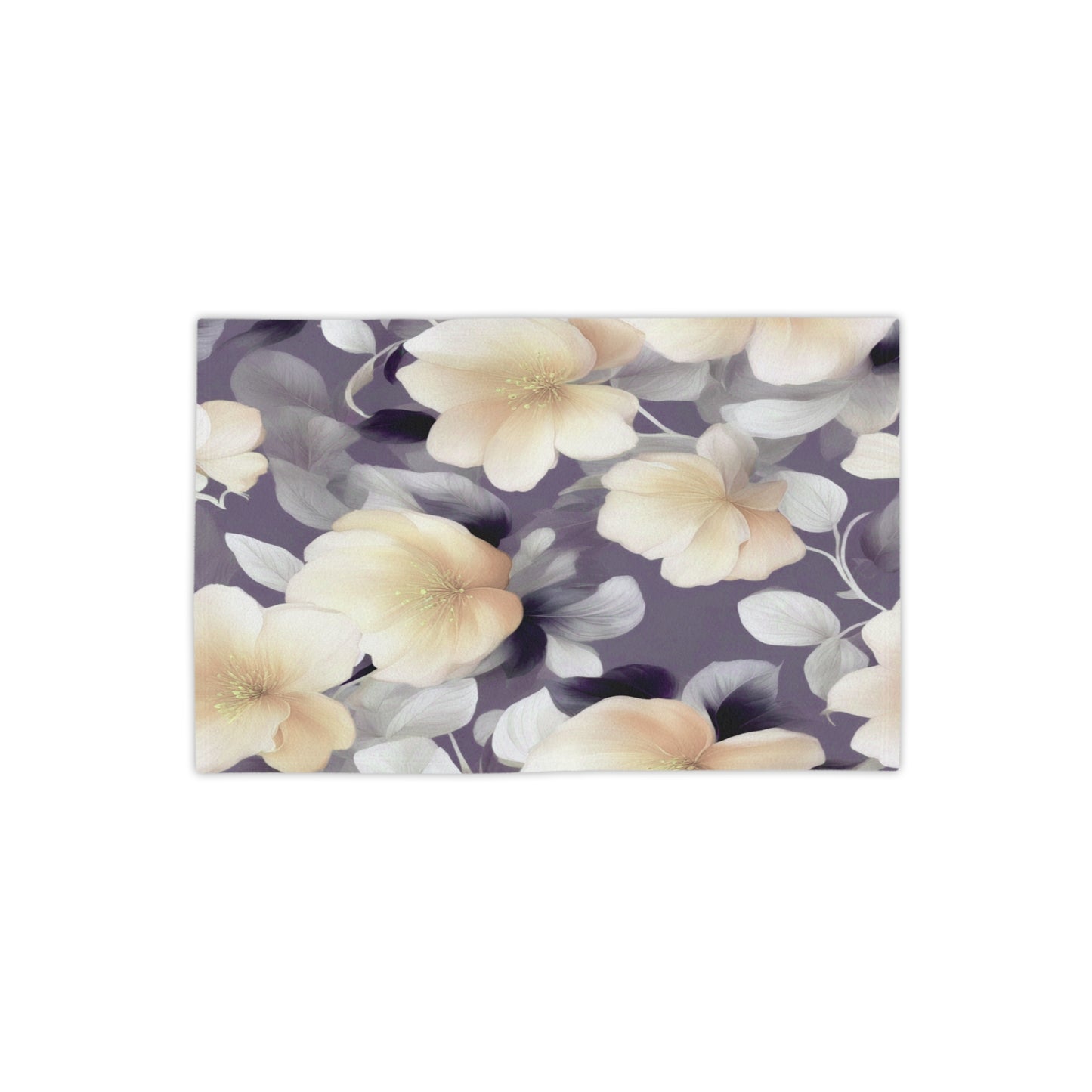 White Blush Floral Bunch Beach Towel, 18" x 27"