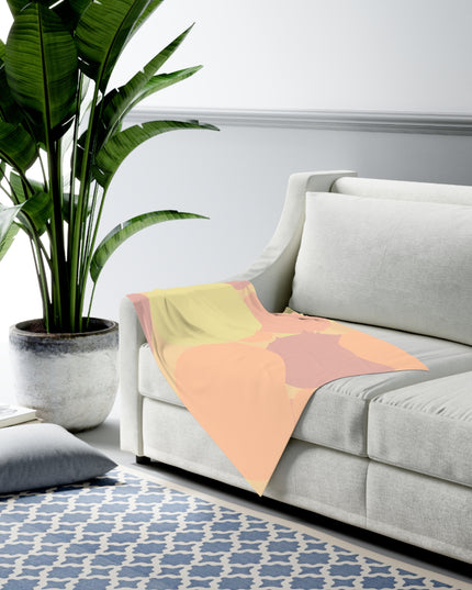 Pastel Hot Peach Patches Baby Swaddle 30″×40″ Blanket