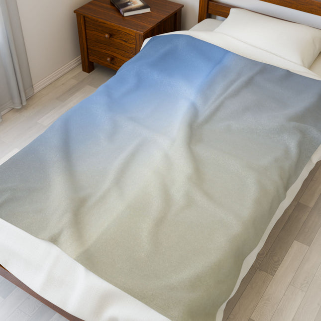Cobalt Fade Velveteen Plush Blanket, 50" x 60"